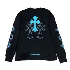 Chrome Hearts Blue Logo Long Sleeve Tee