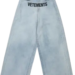 Vetements Logo Baggy Jeans