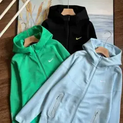 Nike x Nocta Tech Fleece Logo Silicone Print Sports Zip Hoodie